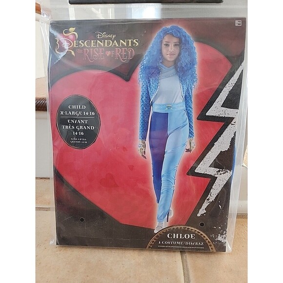Disney Descendants The Rise Of Red Chloe Girls Costume Size XL 14-16-new - Picture 1 of 4